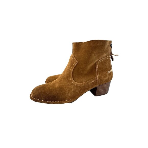 UGG Bandara Tan Suede Ankle Boot 9.5 Cowgirl Western Rodeo Boho Chic Countrycore - Picture 4 of 16